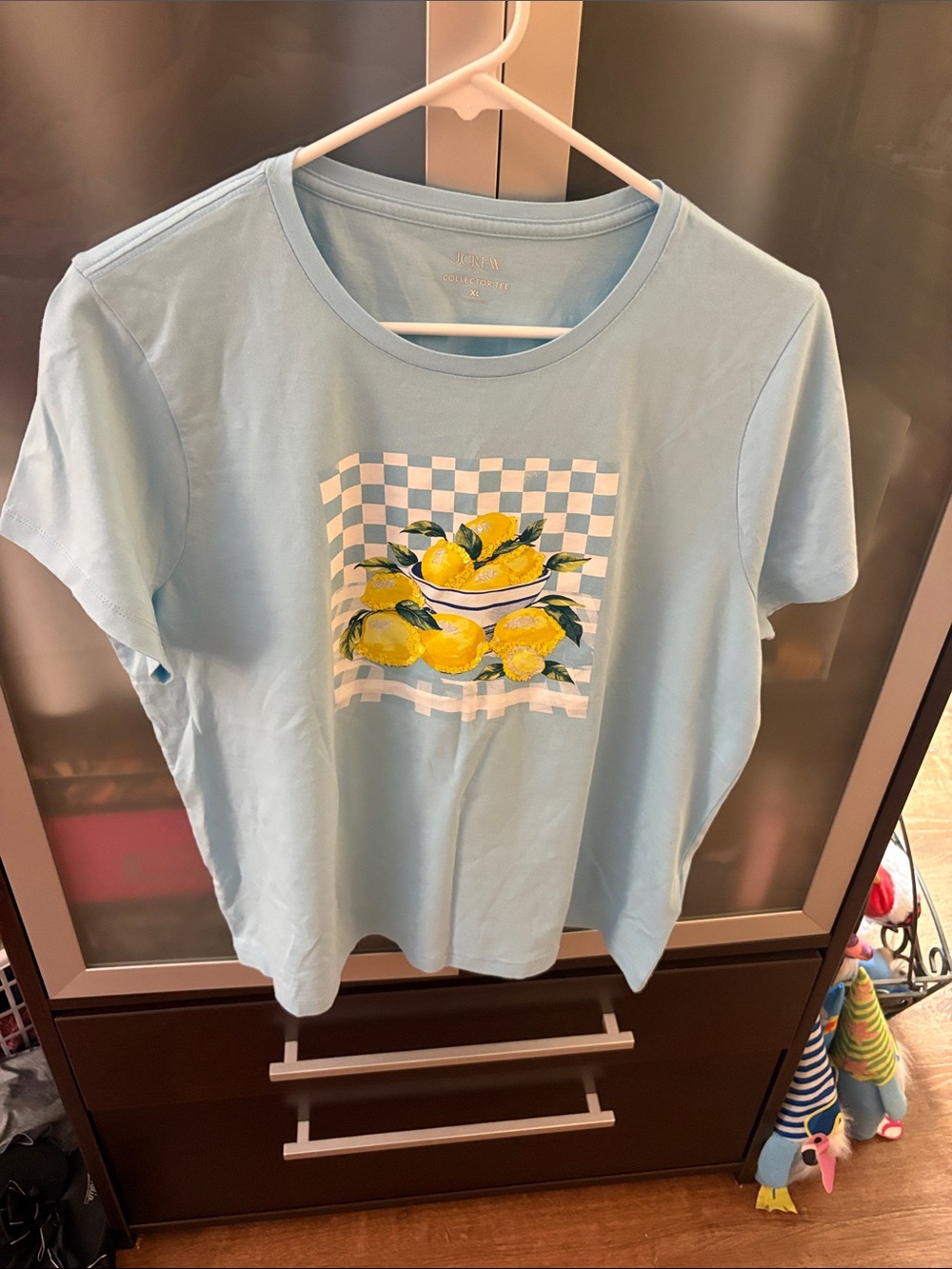 Light Blue women’s T‑Shirt with Lemon Graphic